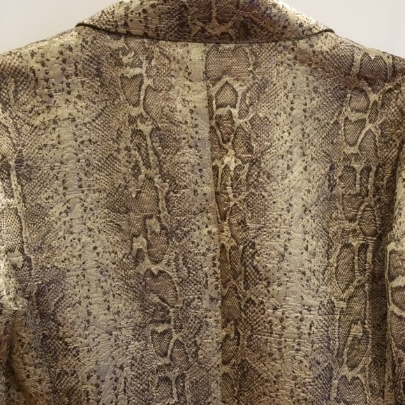 💥Chico's Animal Print Metallic Blazer - Picture 5 of 8